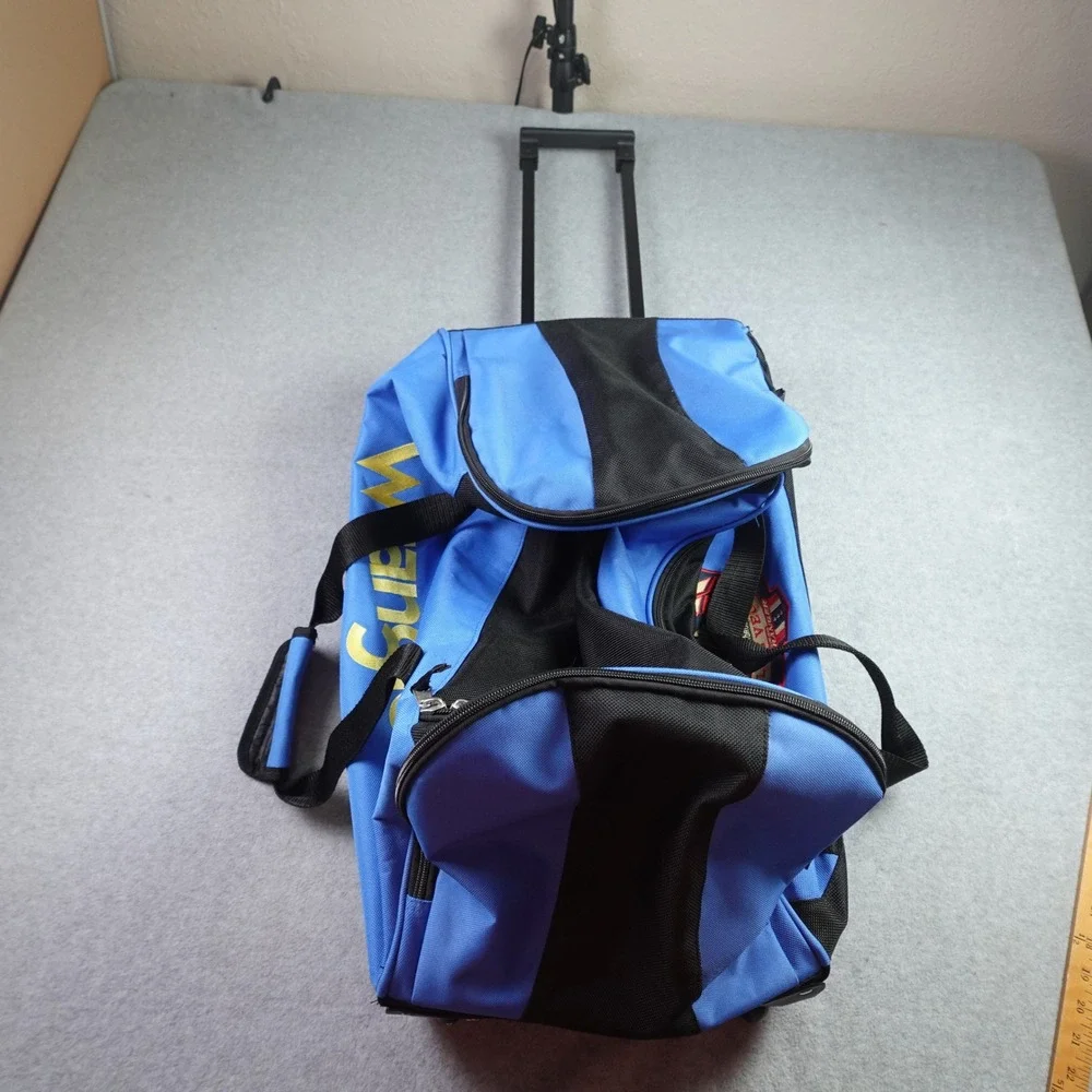 Wrangler NFR 2016 Las Vegas Blue Western Rodeo Rolling Duffle Bag Luggage